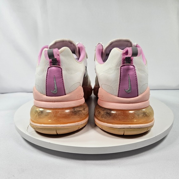 Nike Air Max 270 React White Pink Orange Women US 9 CZ8131-100 - Picture 3 of 7
